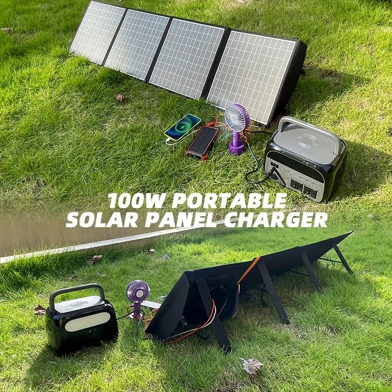 Portable 100W Folding Solar Panel Charger