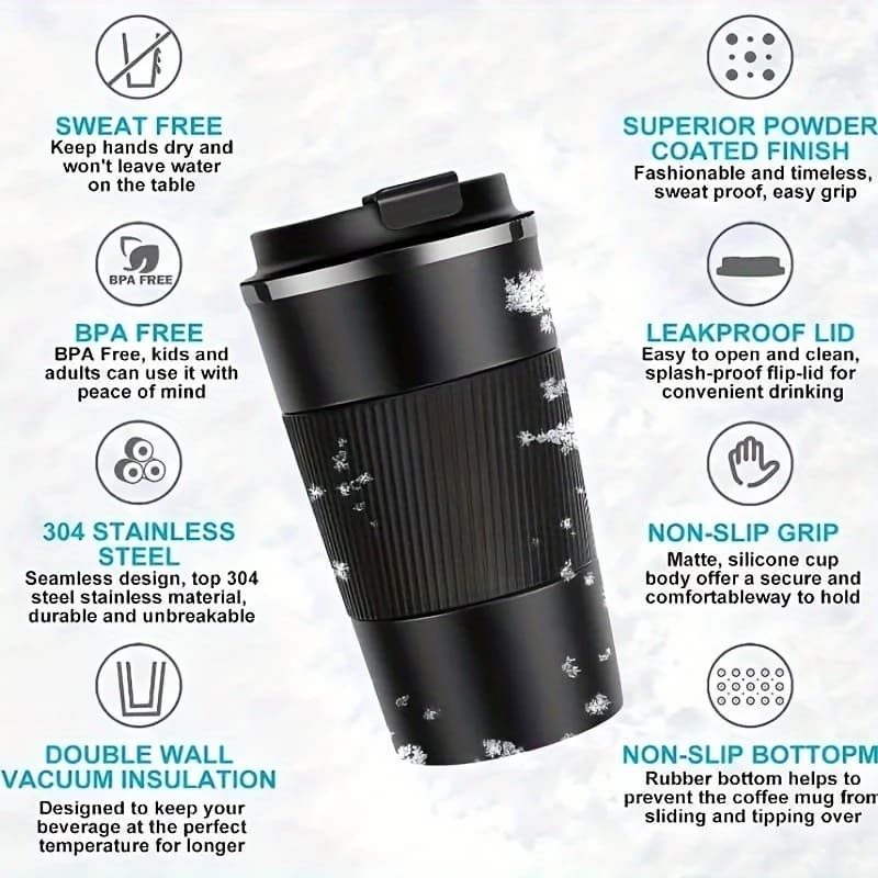 Leak-Proof Stainless Steel Vacuum Insulated Travel Mug